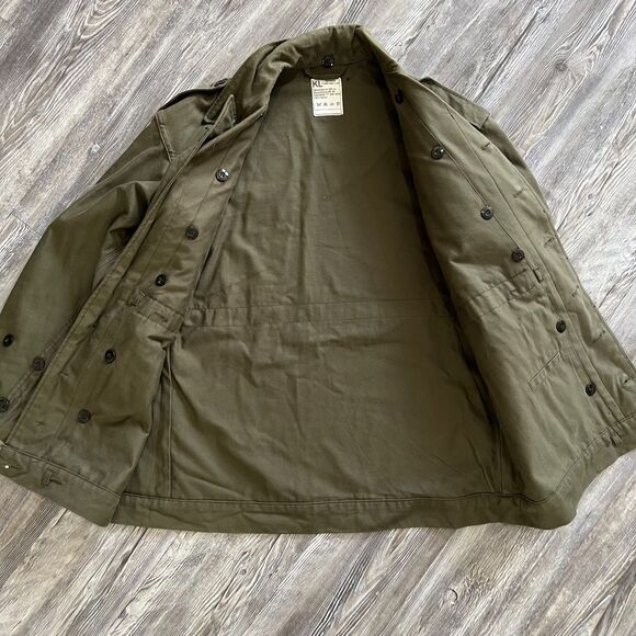 Vintage Belgian Army Field Jacket Seyntex KL 100% Cotton Olive Green L - Picture 6 of 6